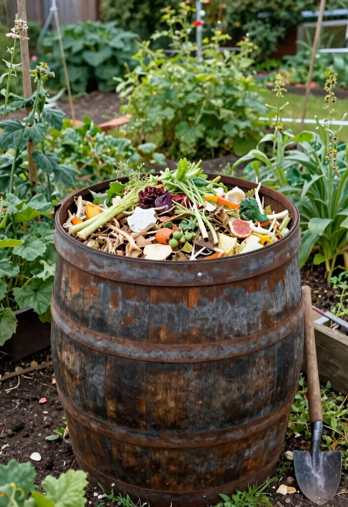 12 Barrel Planter Ideas for Rustic Garden Style on a Budget - 5. Creative Compost Corner 1