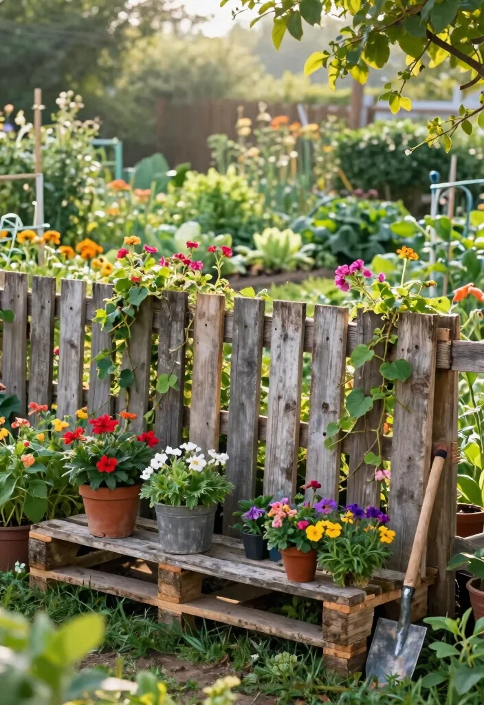 12 DIY Garden Fence Ideas for Easy Weekend Projects - 1. Recycled Pallet Fence 1