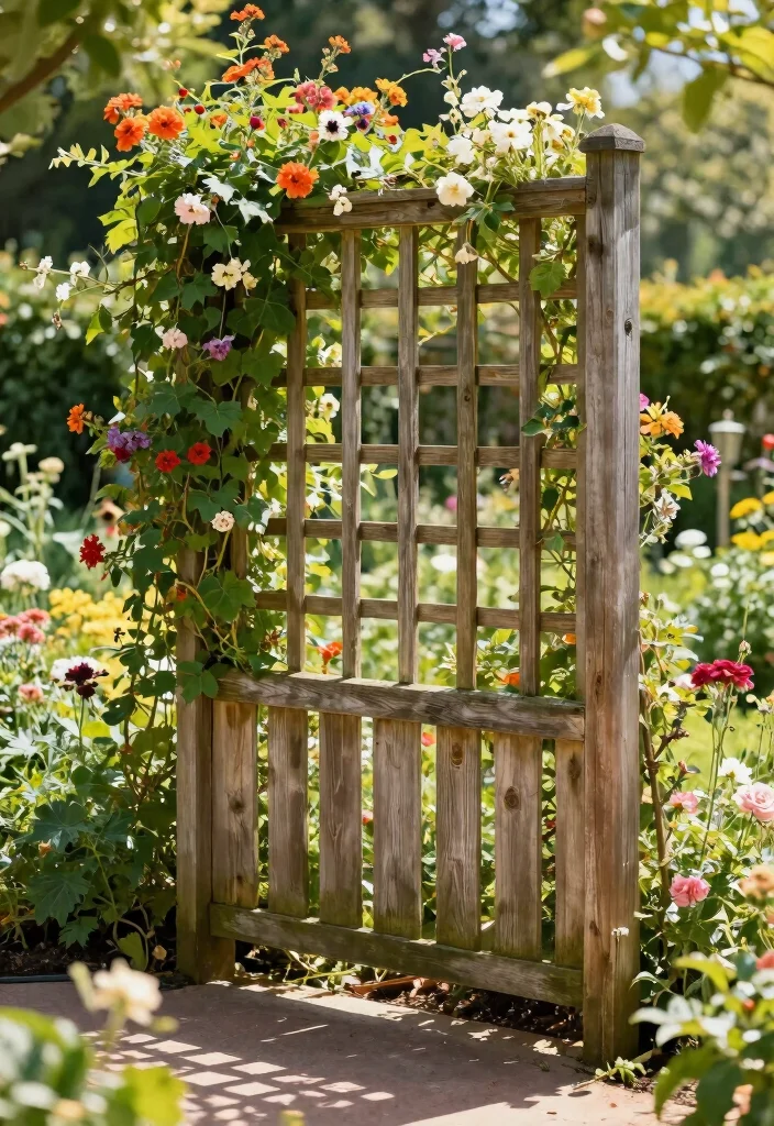 12 DIY Garden Trellis Ideas for Budget Friendly Vertical Gardening - 12. Fence Panel Trellis 1
