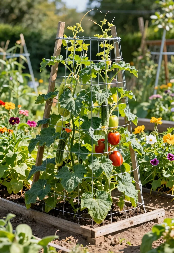 12 DIY Garden Trellis Ideas for Budget Friendly Vertical Gardening - 7. Chicken Wire Trellis 1