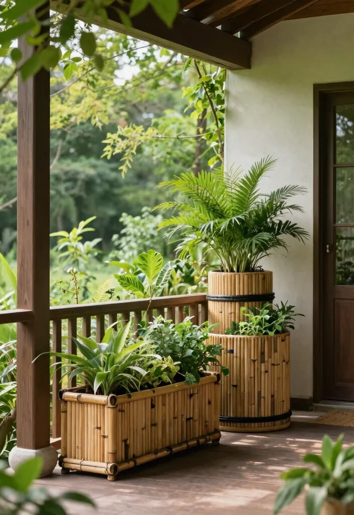 12 Front Porch Planter Ideas to Boost Curb Appeal on Any Budget - 12. Eco-Friendly Planters 1