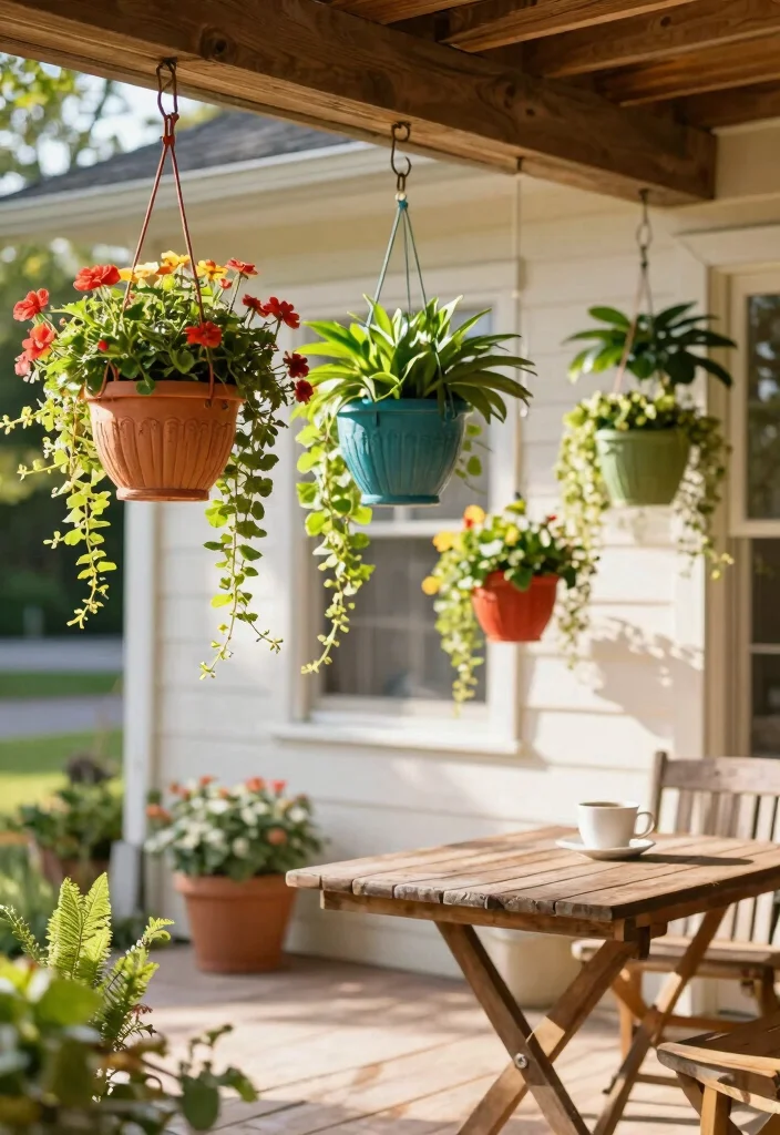 12 Front Porch Planter Ideas to Boost Curb Appeal on Any Budget - 2. Hanging Planters 1