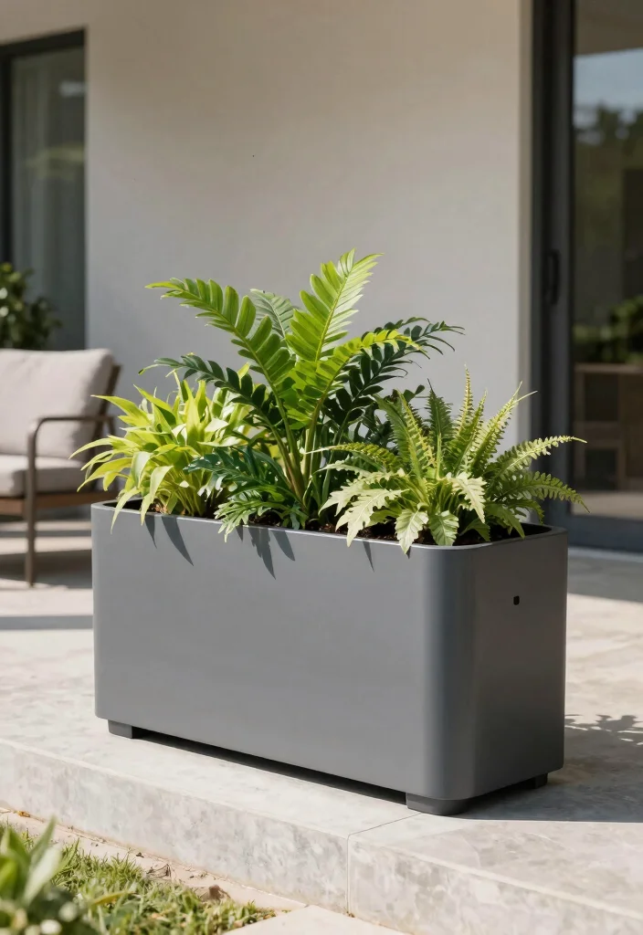 12 Front Porch Planter Ideas to Boost Curb Appeal on Any Budget - 7. Self-Watering Planters 1