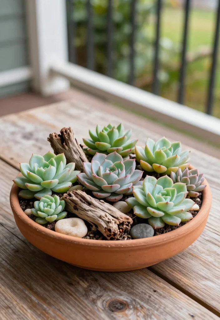 12 Front Porch Planter Ideas to Boost Curb Appeal on Any Budget - 9. Succulent Arrangements 1