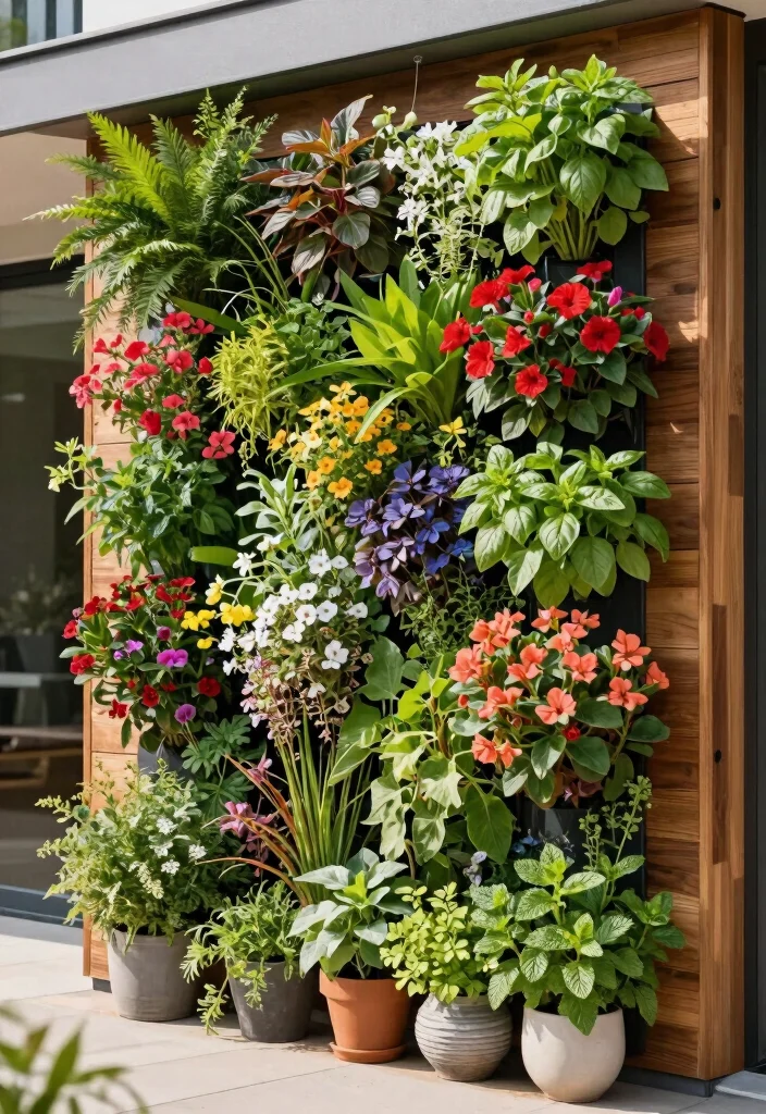 12 Luxury Backyard Ideas for Elegant Outdoor Living Spaces - 1. Opulent Vertical Gardens 1