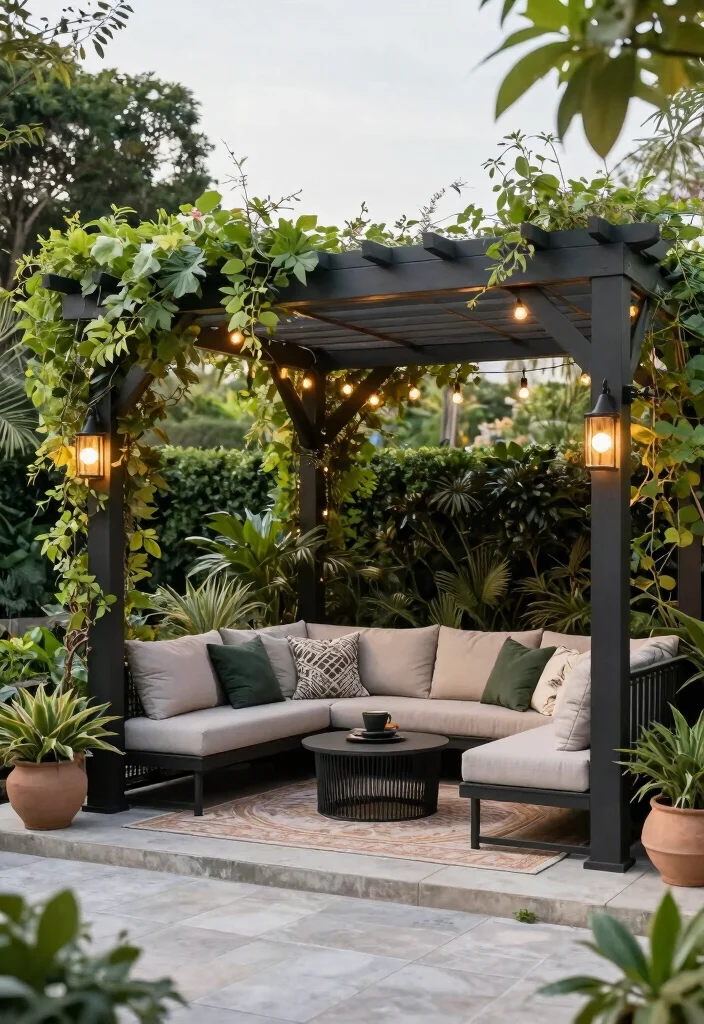 12 Luxury Backyard Ideas for Elegant Outdoor Living Spaces - 11. Modern Pergolas 1