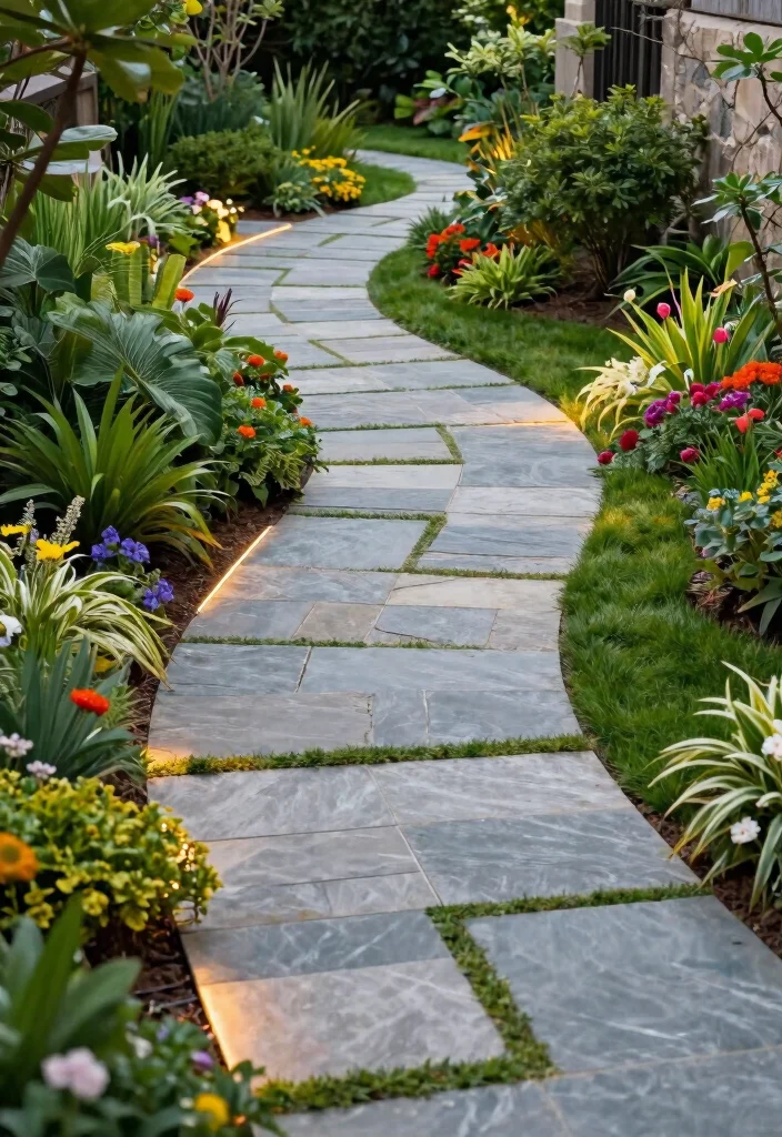 12 Luxury Backyard Ideas for Elegant Outdoor Living Spaces - 12. Artistic Garden Paths 1
