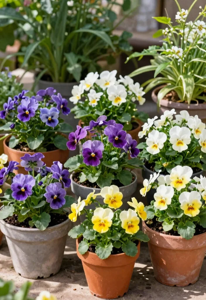 12 Part Shade Planter Ideas That Thrive Without Full Sun 100 12 Part Shade Planter Ideas That Thrive Without Full Sun - 10. Delightful Viola 1