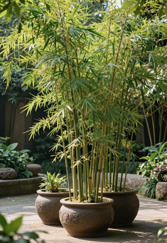 12 Part Shade Planter Ideas That Thrive Without Full Sun 89 12 Part Shade Planter Ideas That Thrive Without Full Sun - 9. Lush Bamboo 1