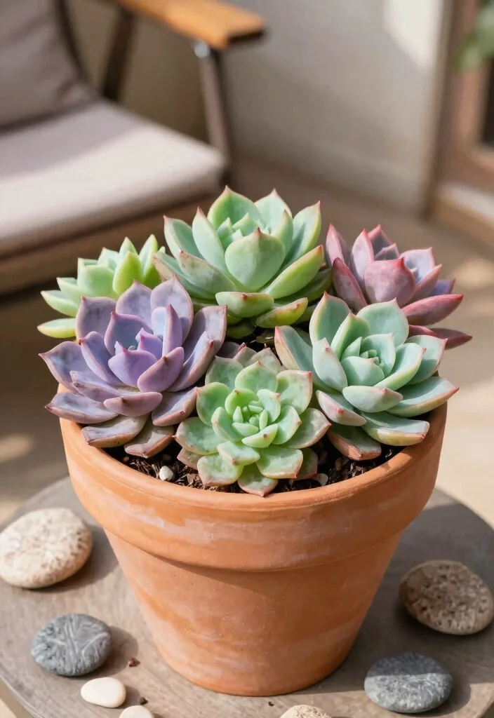 12 Patio Plant Ideas to Add Color, Texture, and Privacy - 1. Colorful Succulent Display 1
