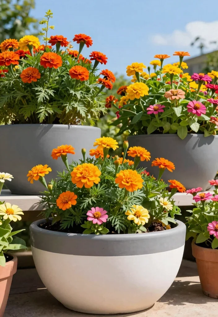 12 Planter Ideas for Full Sun That Are Easy to Maintain - 3. Self-Watering Planters for Ease 1