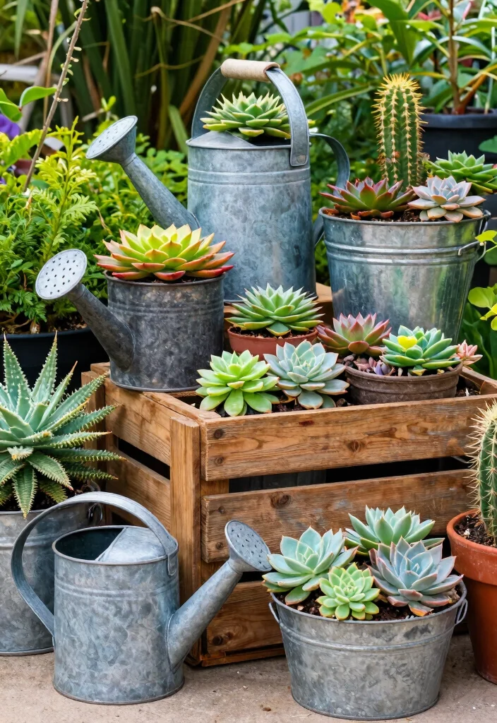 12 Planter Ideas for Full Sun That Are Easy to Maintain - 6. Repurposed Containers for a Unique Touch 1