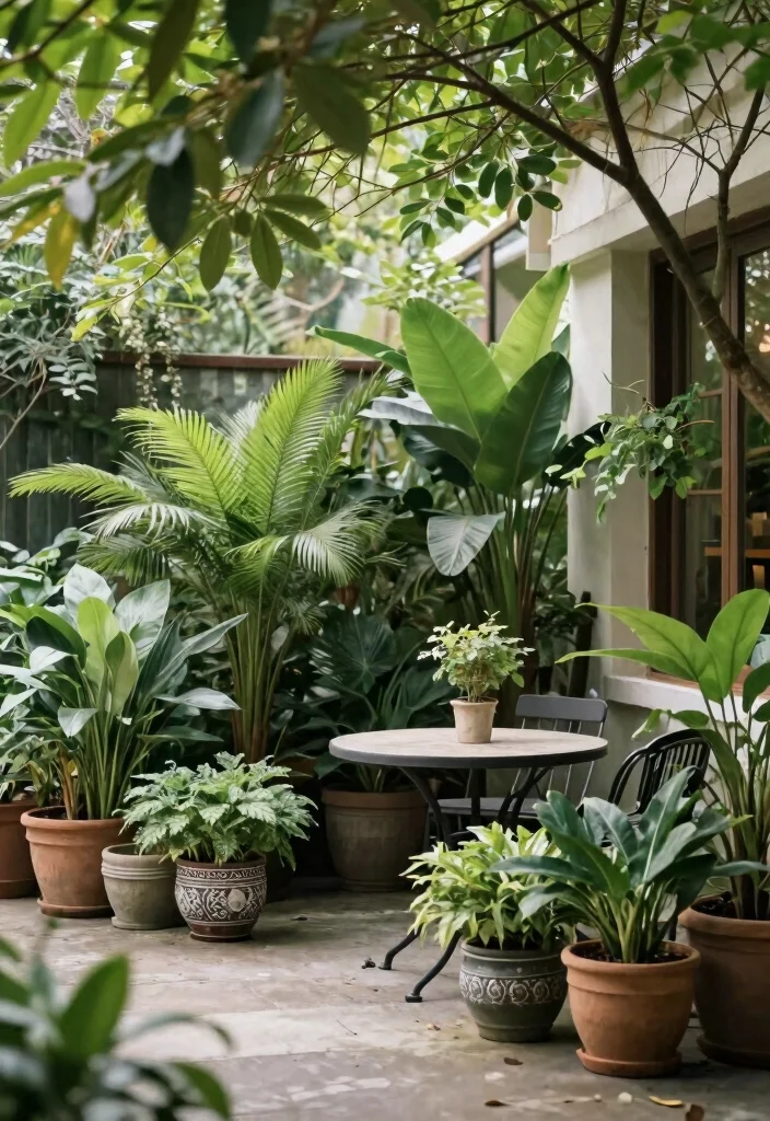12 Plants on Patio Ideas for Lush Small Outdoor Spaces - 7. Shade-Loving Plants for Gloomy Patios 1