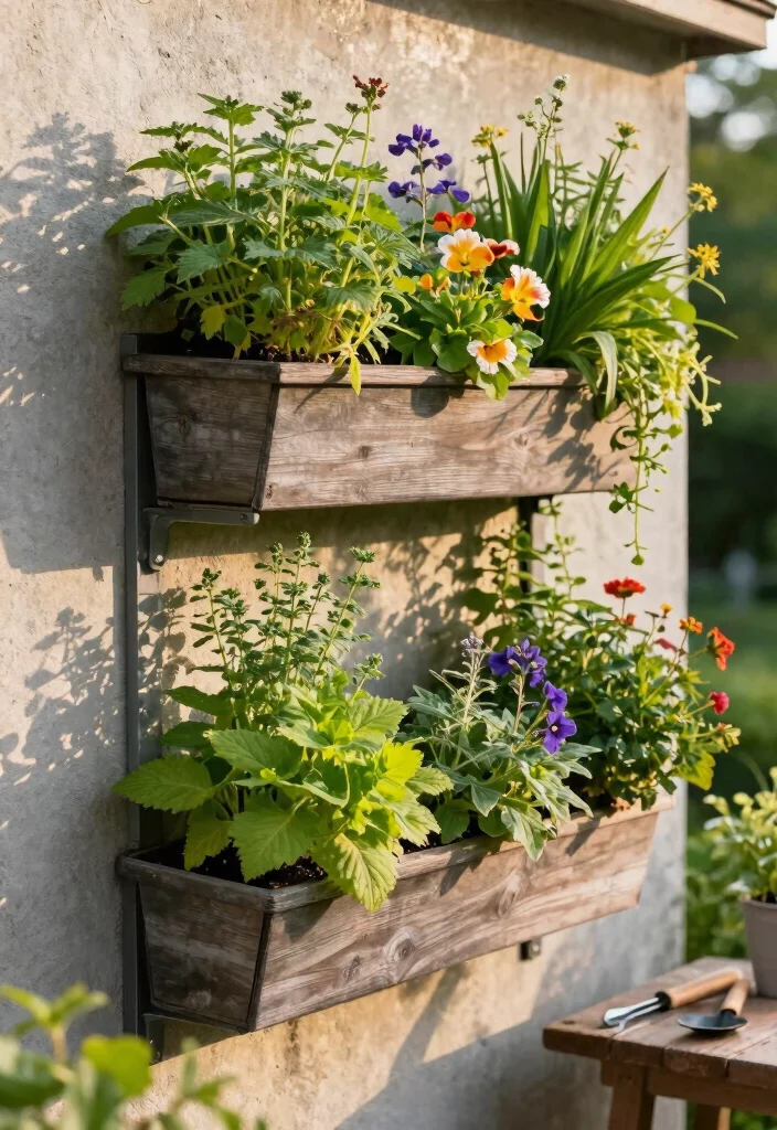 12 Rectangle Planter Ideas for Modern Patios and Small Gardens - 1. Vertical Garden Wall Planter 1