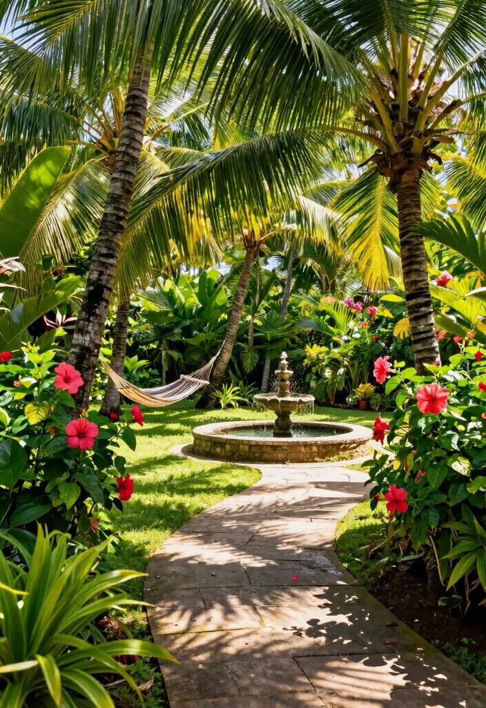 12 Resort Backyard Ideas to Create a Relaxing Outdoor Escape - 1. Tropical Paradise with Lush Plantings 1