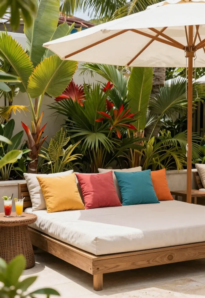 12 Resort Backyard Ideas to Create a Relaxing Outdoor Escape - 12. Luxurious Sunbathing Nook 1