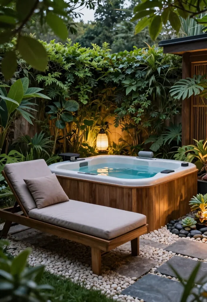 12 Resort Backyard Ideas to Create a Relaxing Outdoor Escape - 3. Spa-Inspired Relaxation Zone 1