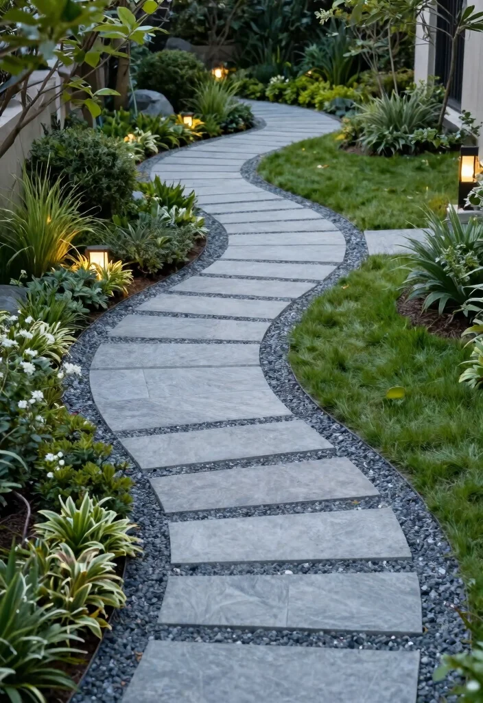 12 Resort Backyard Ideas to Create a Relaxing Outdoor Escape - 8. Elegant Pathways and Walkways 1