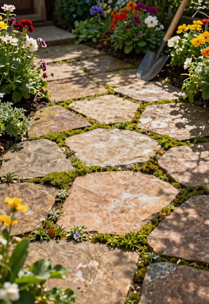 12 Stone Patio Ideas for Timeless and Durable Backyards - 1. Rustic Flagstone Wonder 1