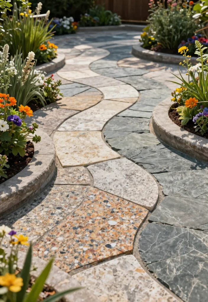 12 Stone Patio Ideas for Timeless and Durable Backyards - 7. Mixed Material Masterpiece 1