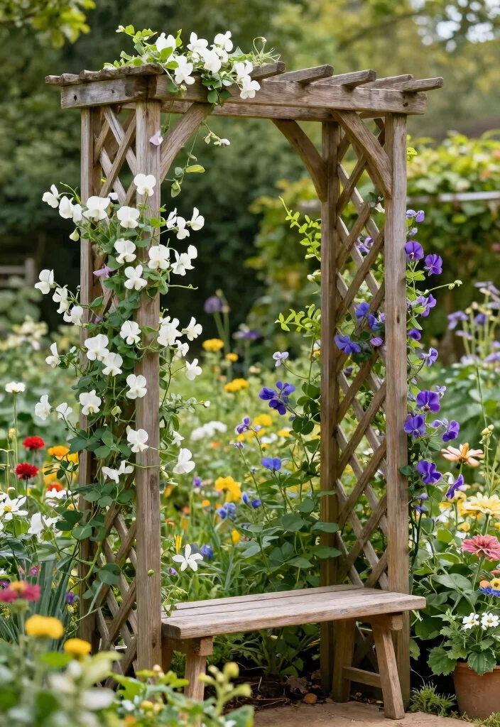 12 Trellis Ideas for Privacy That Look Stylish and Natural - 1. Rustic Wooden Lattice Trellis 1