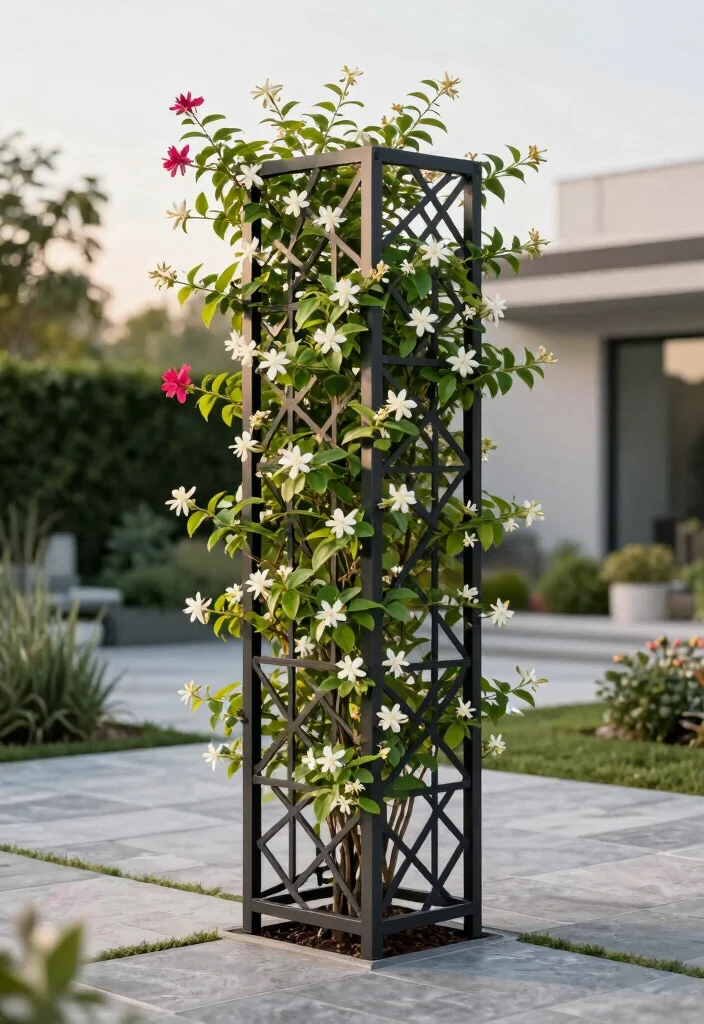 12 Trellis Ideas for Privacy That Look Stylish and Natural - 2. Elegant Metal Trellis Designs 1