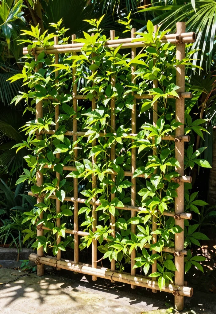 12 Trellis Ideas for Privacy That Look Stylish and Natural - 5. Decorative Bamboo Trellis 1