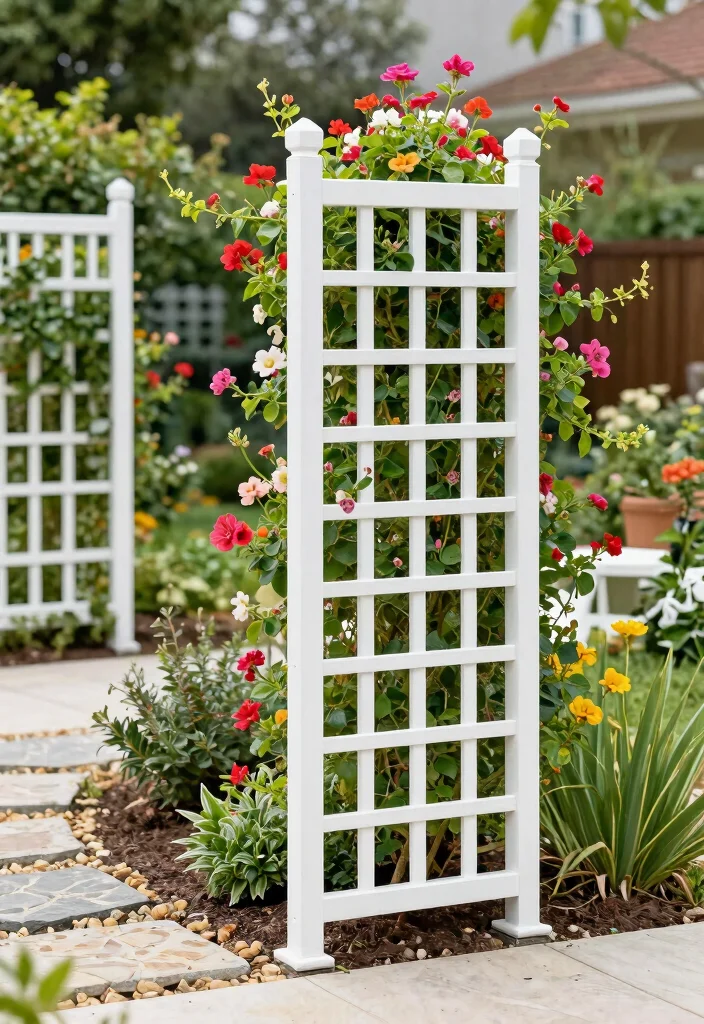 12 Trellis Ideas for Privacy That Look Stylish and Natural - 6. Contemporary PVC Trellis 1