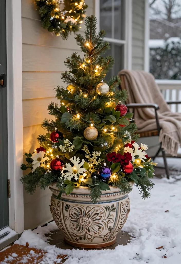 12 Winter Planter Ideas to Keep Your Outdoor Space Stylish Year Round - 2. Seasonal Splendor 1