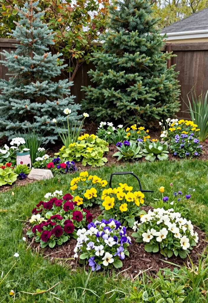 14 Small Backyard Ideas for Stylish and Functional Outdoor Living - 13. Seasonal Planting for Year-Round Interest 1