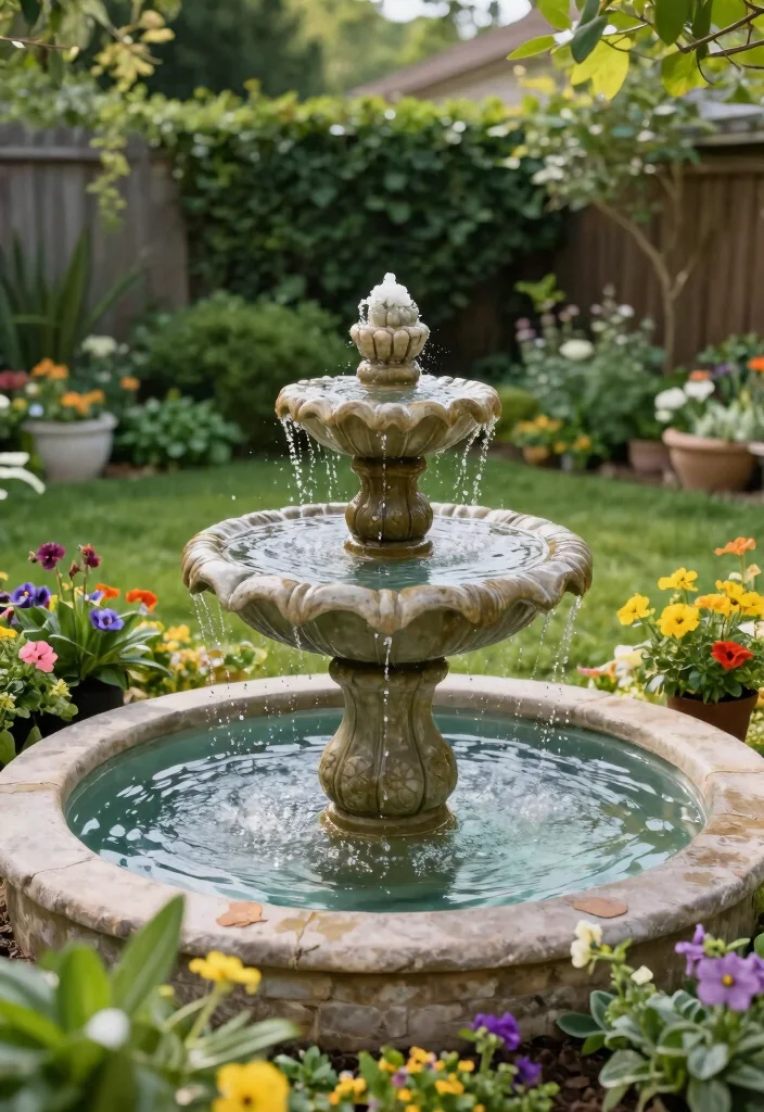 14 Small Backyard Ideas for Stylish and Functional Outdoor Living - 14. Incorporate Water Features 1