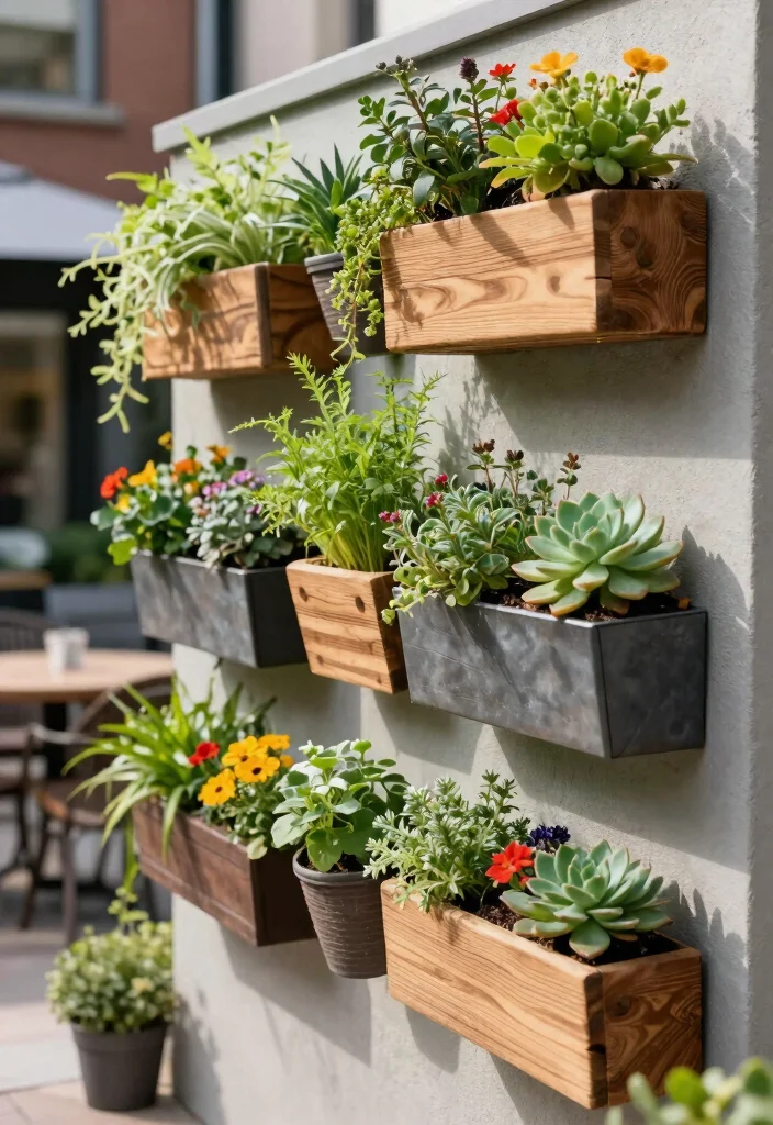16 Planter Ideas for Patios Porches and Small Gardens 1. Vertical Wall Planters 0