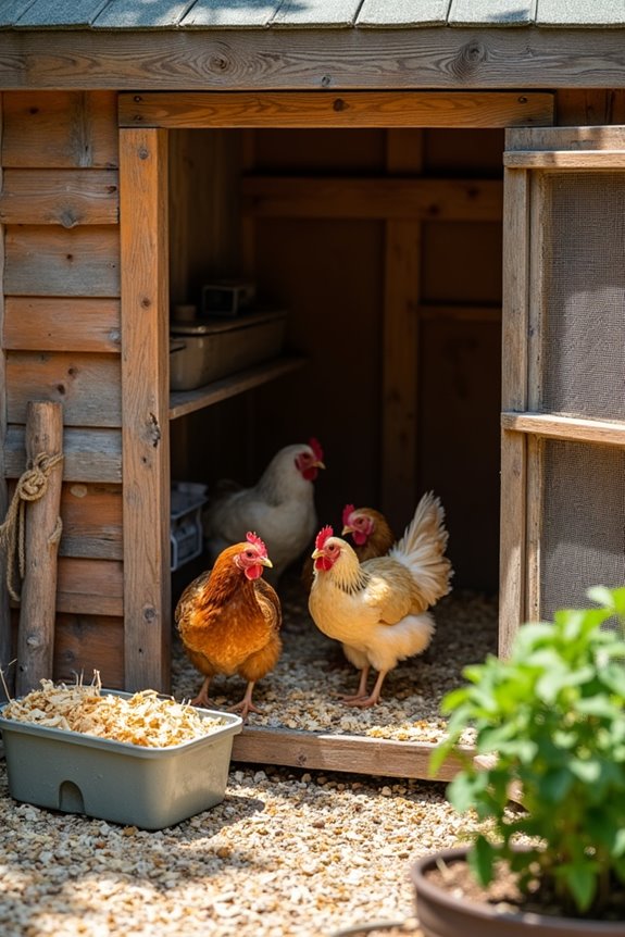 4 sq ft per bird indoors