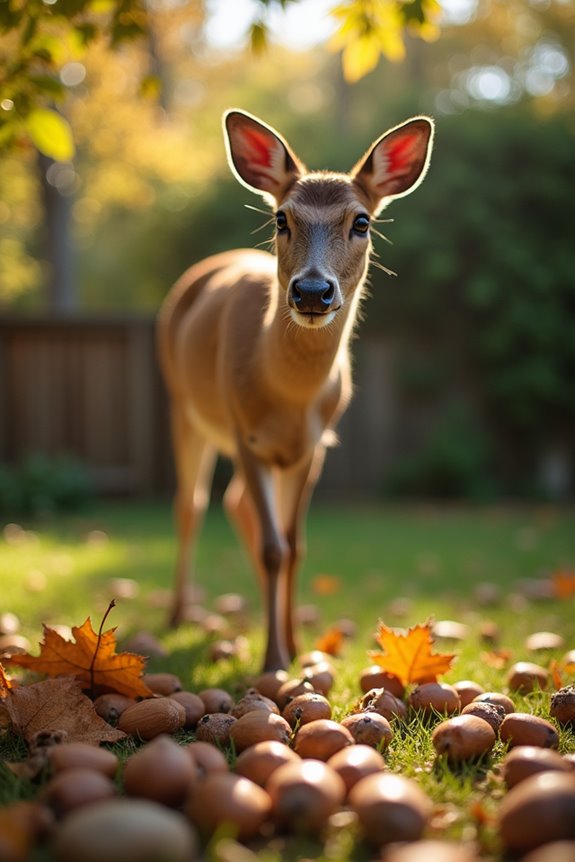 acorns and wild nuts fuel deer