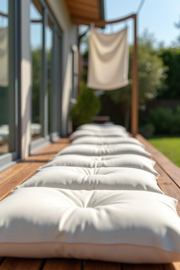 air dry cushions thoroughly outdoors