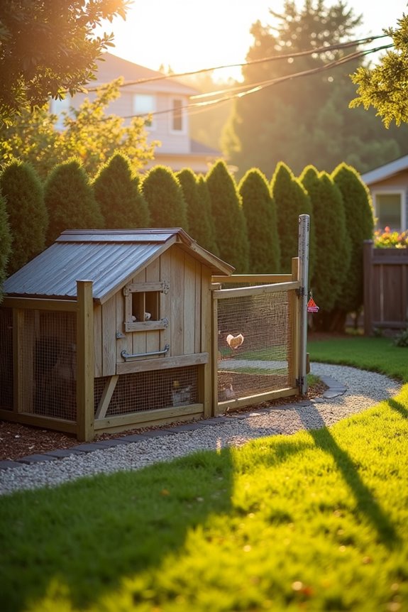 coop setback and permits required
