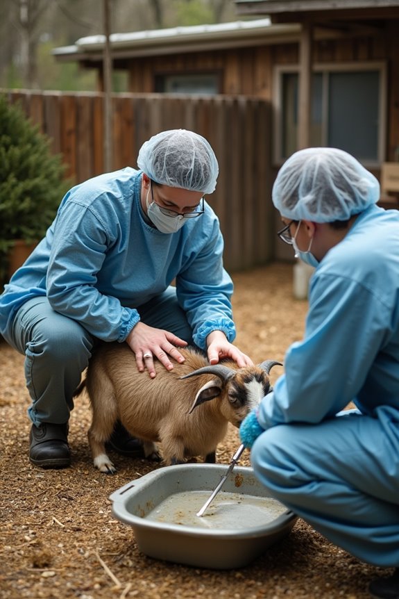 goat veterinary care and dehorning