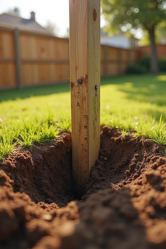 post depth follows 1 3 rule