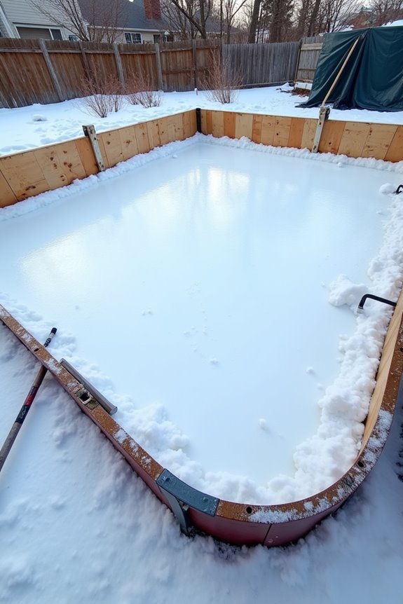 pvc rink framing with liner