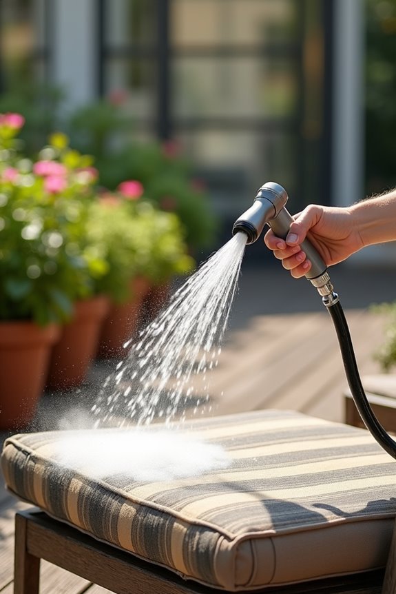rinse thoroughly to remove soap