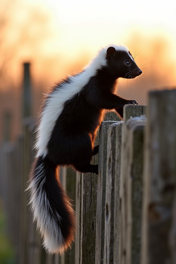 skunks climb varied barriers
