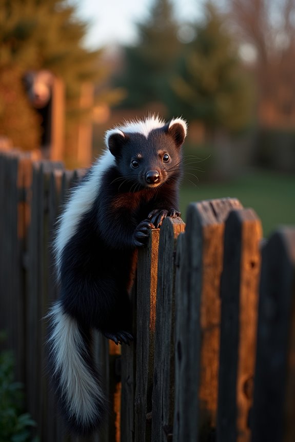 skunks dig not climb