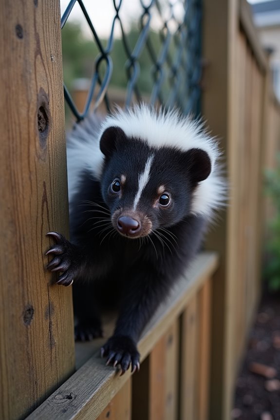 smooth fences deter skunk climbs add buried barriers
